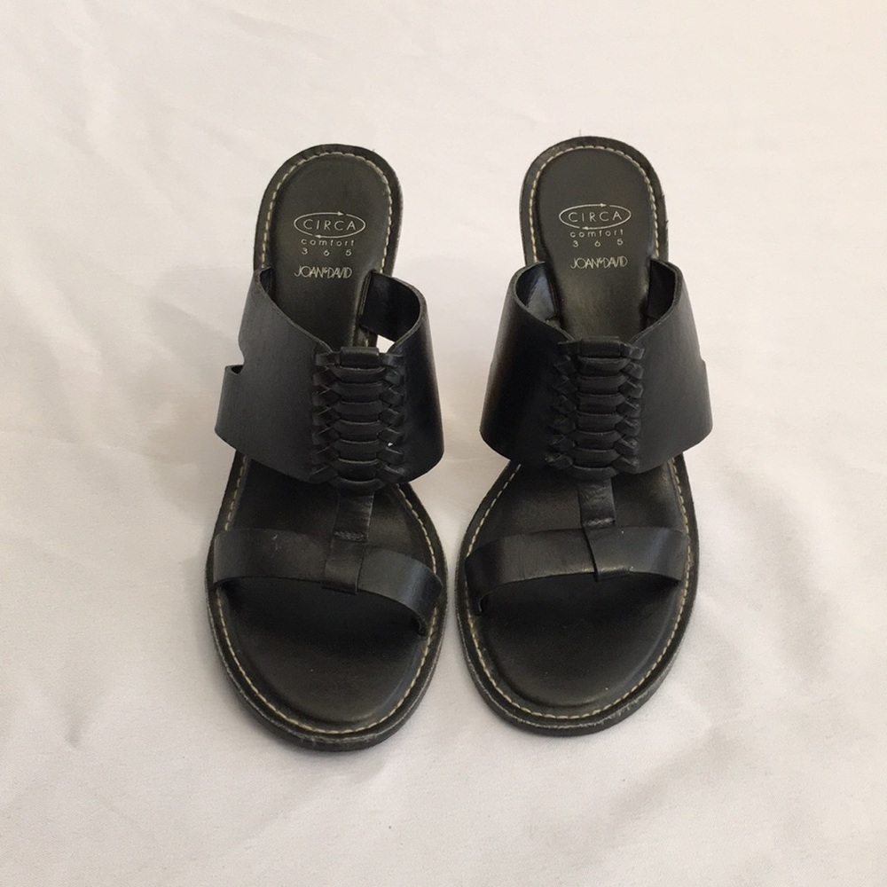 Joan & David Black Wedge Heels